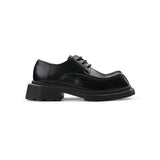 Lilideco Black Square Toe Leather Shoes