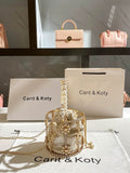 Lilideco Carit Koty high-end rhinestone cylinder bag 2024 new French niche pearl chain bag popular model for women