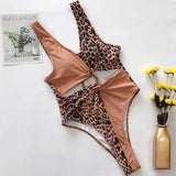 Lilideco 2023 New Sexy Leopard Swimwear Tummy Cut Out One Piece Swimsuit Female Tassel Bather Hollow Out Bathing Suit Swim Wear Lady 3880