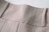 Lilideco 2024  Stripe Print A-line Skirt Split Short Skirt Saia Mini Skirt official women's clothing