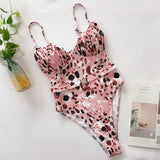 Lilideco 2023 New Sexy Leopard Swimwear Tummy Cut Out One Piece Swimsuit Female Tassel Bather Hollow Out Bathing Suit Swim Wear Lady 3880