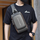 Lilideco  Men's Crossbody Bag Anti-theft Chest Bag Sports Shoulder Bag Men's Motorcycle Backpack Fashion Casual Waist Bag