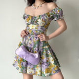 Lilideco Flora Oil Painting Dress ~