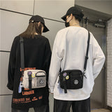 Lilideco Casual messenger bag men's trendy brand sports ins Harajuku style 2024 new female trendy cool student one-shoulder mobile phone bag