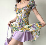 Lilideco Flora Oil Painting Dress ~