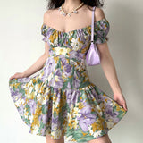 Lilideco Flora Oil Painting Dress ~