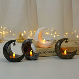 Lilideco new star and moon candlesticks Middle Eastern festival decorations Arabian lanterns electronic candle lights wind lights