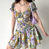 Lilideco Flora Oil Painting Dress ~