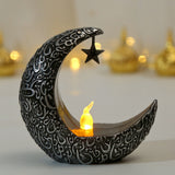 Lilideco new star and moon candlesticks Middle Eastern festival decorations Arabian lanterns electronic candle lights wind lights