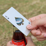 LilidecoBeer bottle opener creative stainless steel spade A playing card personality metal bottle opener home wine opener