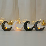 Lilideco new star and moon candlesticks Middle Eastern festival decorations Arabian lanterns electronic candle lights wind lights