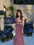 Lilideco-Style Irregularly Slimming Strap Beach Dress Elegant Super Fairy 170 Long Dress and Ankle Long