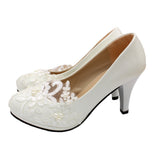 shoes Lace White Wedding Shoes Flat plus Size Bridal Shoes Bridesmaid Shoes Low-Cut Pu Women's Shoes Factory Supply