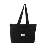 Lilideco Corduroy shoulder bag 2024 tote bag new Korean style fashion simple trend large capacity commuter women's bag