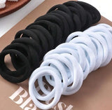 Lilideco 4cm towel ring rubber band black headband seamless hair band hair band hair band small gift towel hair band