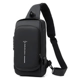 Lilideco  Men's Crossbody Bag Anti-theft Chest Bag Sports Shoulder Bag Men's Motorcycle Backpack Fashion Casual Waist Bag