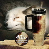 Lilideco Animal UV printing 40OZ ice cup first and second generation spot stainless steel thermos cup car handle beer water cup