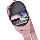 Lilideco 2024 new embroidery chest bag women's simple versatile messenger bag women's large capacity mobile phone bag Korean version men's shoulder bag