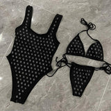 Lilideco 2024 newest Fashion brand Women swimwears diamonds letters Swimwear Women swimsuits lady bikinis suits S M L XL