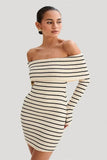 Lilideco Spring Outfits Striped Knit Mini Dress