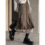 Lilideco Y2k Cute Party Irregular Long Skirts Boho Grunge Fairyore Retro  Kawaii Holiday Ruffle Patchwork Pleated  Women Faldas