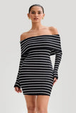 Lilideco Spring Outfits Striped Knit Mini Dress