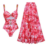 Lilideco 2024 High Quality One Piece Swimsuit Floral Ruffle Printed Push Up Women Bikini Set Swimwear Slimming Bathing Suit Beach Wear