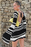 Lilideco Spring Outfits Striped Backless Knit Mini Dress