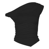 Lilideco Street Fashion Sexy Off Shoulder T-shirt for Women  2024 Summer New Black Tops Mujer Y2k E-Girl Slim Fit Sleeveless Tank Top