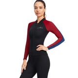 Lilideco 1.5mmSplit Warm Diving Suit Long Sleeve Sunscreen Snorkeling Surfing Jellyfish Swimsuit