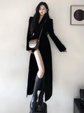 Lilideco Elegant Fashion All-match V-neck Coat Women Y2k Slim Waist Long Sleeve Tops Mujer 2025 Early Autumnn New Black Jackets