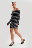 Lilideco Spring Outfits Striped Knit Mini Dress