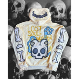 Lilideco Gothic Skull Letters Geometric Print Pullover Graphic Hoodies for Women High Street Hip-Hop winter clothes Couple Y2K Sweatshirt