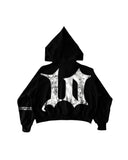 Lilideco Streetwear Tenthseries Zip Hoodie Y2K Clothes Mens Harajuku Gothic Hip Hop Patch Oversized Retro Hoodie Sweatshirt Jacket Coats