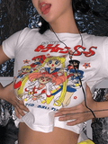 Lilideco Anime Graphic Crop Top