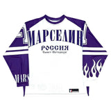 Lilideco Россия Jersey Y2K Sweatshirt Mens Womens Hip Hop Letter Graphics Breathable Oversized Pullover Baseball Jersey Long Sleeve Tops