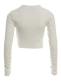 Lilideco Blurry Long Sleeve Crop Top