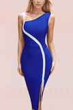 Lilideco-Brigid Bodycon Midi Dress - Royal Blue