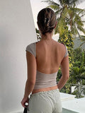 Lilideco Convertible Open Back Crop Top