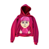 Lilideco Grunge Cartoon Character Spoof Printed Rock Oversized Hoodies for Women  Gothic Punk High Street Casual Hip Hop Sweatshirts