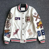 Lilideco 2024 American retro jacket Y2K high street hip-hop style letter embroidered baseball uniform loose oversized personalized jacket