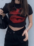 Lilideco Eye Print Baby Crop Top