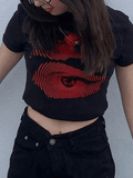 Lilideco Eye Print Baby Crop Top