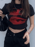 Lilideco Eye Print Baby Crop Top