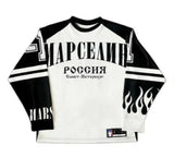 Lilideco Россия Sweatshirt Y2K Jersey Mens Womens Harajuku Hip Hop Letter Graphic Oversized Baseball Jersey Breathable Long Sleeve Tops