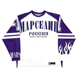 Lilideco Россия Sweatshirt Y2K Jersey Mens Womens Harajuku Hip Hop Letter Graphic Oversized Baseball Jersey Breathable Long Sleeve Tops