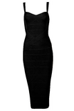 Lilideco-Heidi Bandage Midi Dress - Classic Black