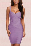 Lilideco-Heidi Bandage Mini Dress - Violet