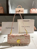 Lilideco Carit Koty high-end niche French stick shoulder bag 2024 new pink underarm bag commuter bag Messenger