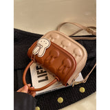 Lilideco Biscuit bag new bag niche high-grade texture cute cartoon rabbit handbag fashion shoulder Messenger bag female